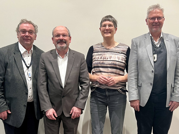 Der Vorstand des Deutschen Hörverbands: Roland Zeh, Matthias Müller, Susanne Schmidt und Harald Seid